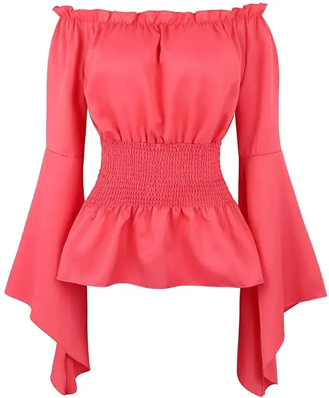 Women's strapless blouse with bulge