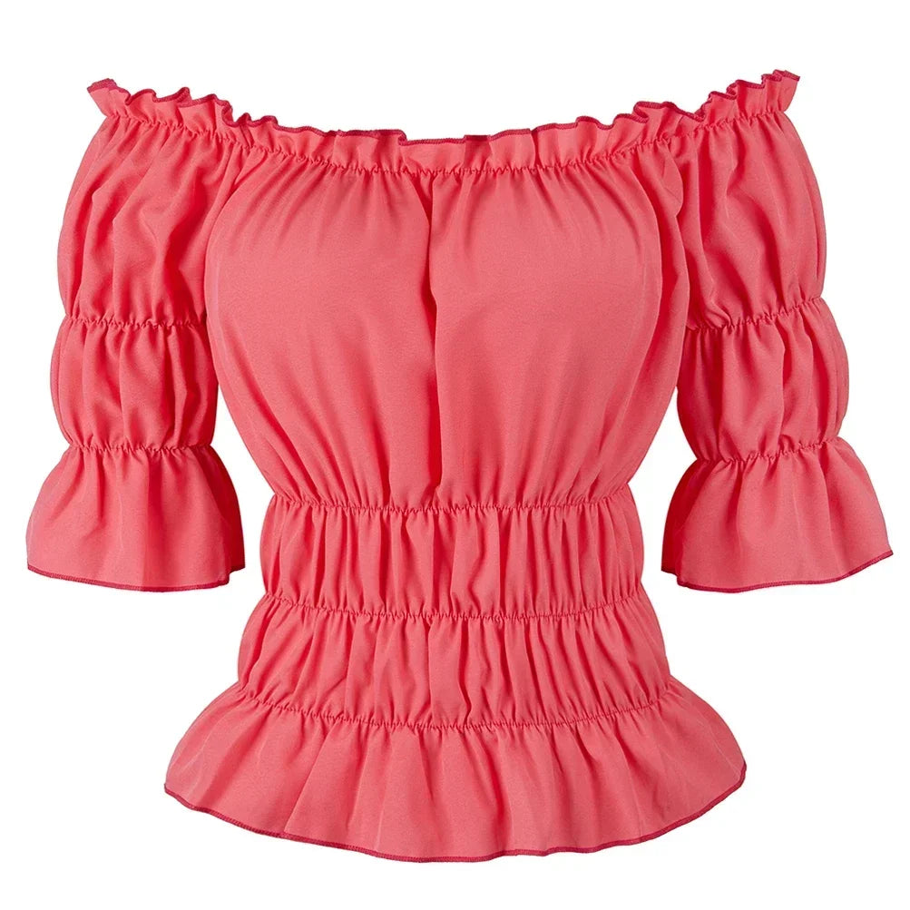 Women's strapless blouse with bulge