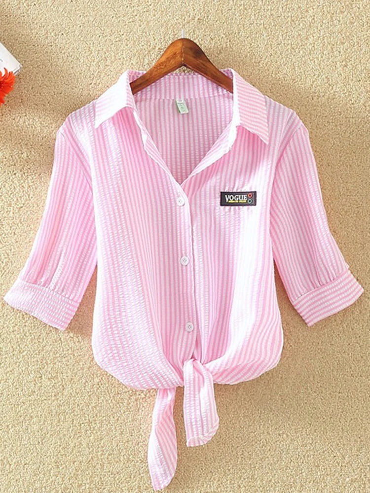 Casual Short Sleeve Blouse