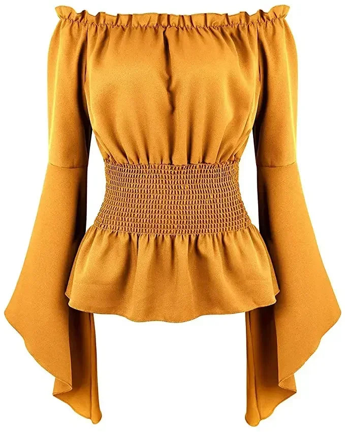 Women's strapless blouse with bulge