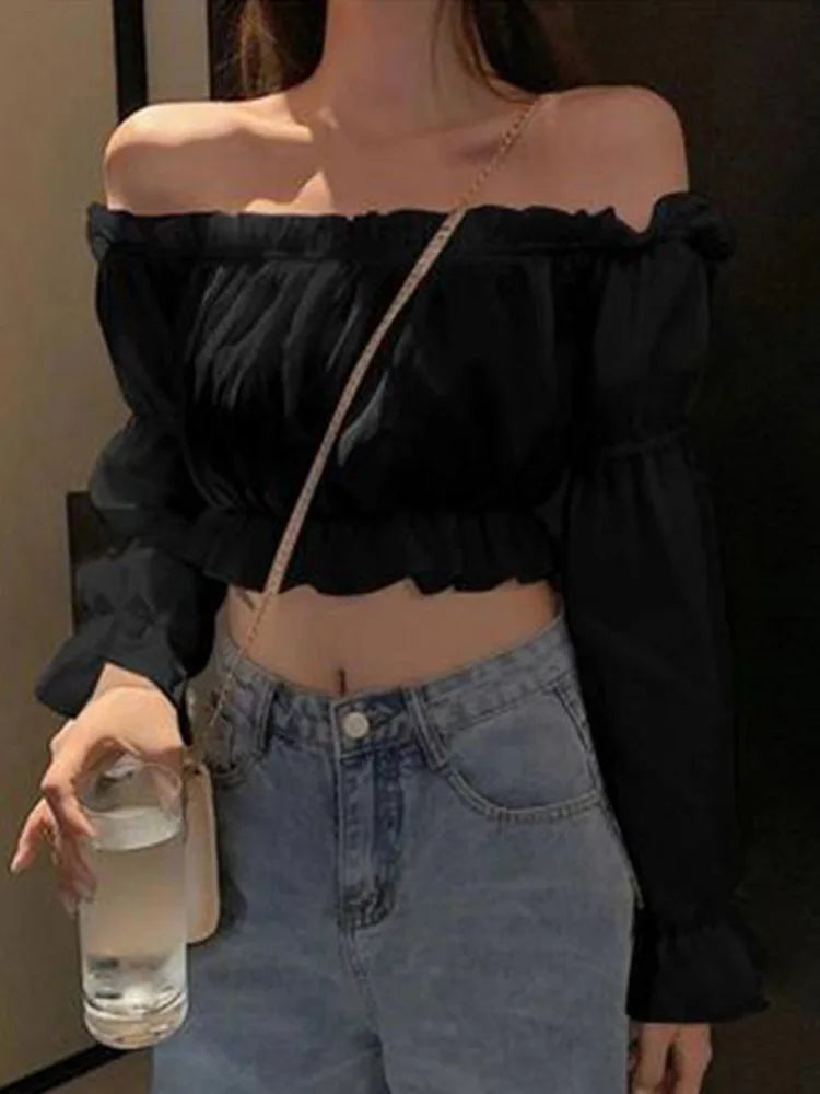 Top Blouse Off Shoulder