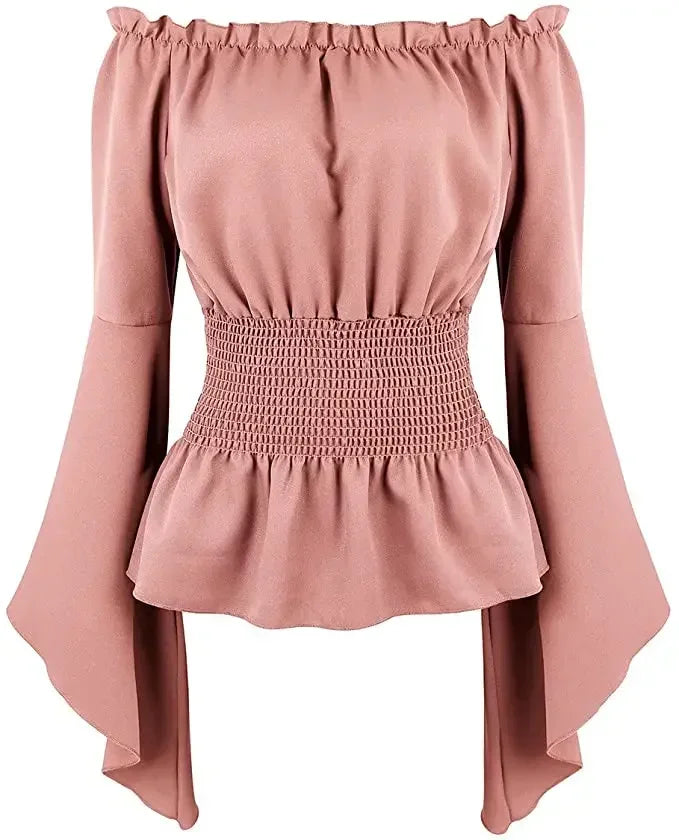 Women's strapless blouse with bulge