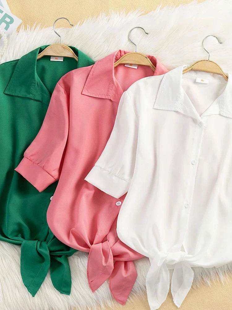 Casual Short Sleeve Blouse