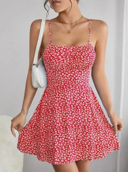 Summer Dress Mini Street Fashion Floral
